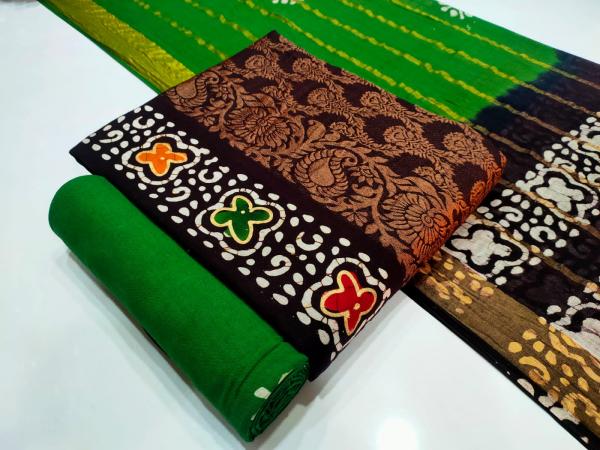 Nemi Jacquard With Wax Batik Cotton Dress Material Collection